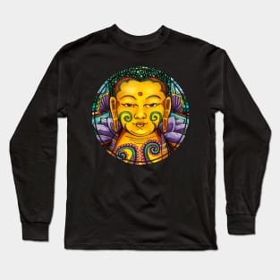 Golden Buddha graphic design, spirituality Long Sleeve T-Shirt